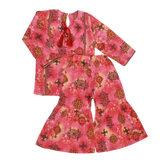 PINK PRINTED KURTI & GHARARA